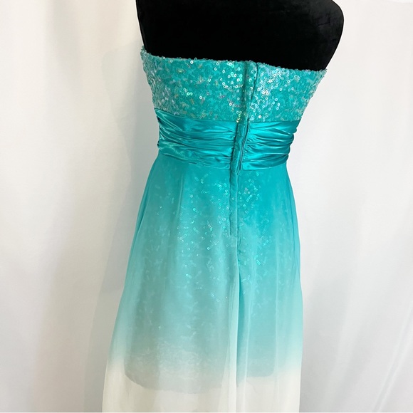 Deb Dresses Deb Baby Blue Sequins Strapless Dress Poshmark